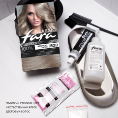 Стойкая краска для волос Fara Classic т.528 Пепельно-русый 115 мл