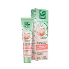 Крем для лица увлажняющий и питательный Чистая Линия С Витамином Е и Пребиотиками 40 мл