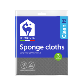 Sponge Cloths Серая 3 шт