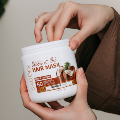 Маска для волос питательная с экстрактом кокоса Sadoer Coconut Oil Nourishing Hair Mask 500 г