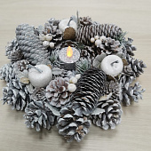 Декорация Koopman International Red New Year Красный Новый Год Венок Рождественский 1 шт