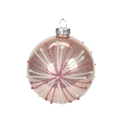 Ёлочное украшение Home Collection Pink New Year Розовый Новый год Шар d=8см 1 шт