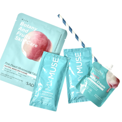 Стакан: Крем для рук + маска для лица + саше шампунь + бальзам Эстетическое Ателье Голубая Лагуна 4 пр