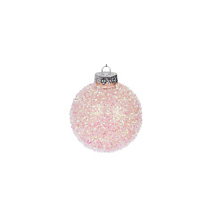 Ёлочное украшение Koopman International Pink New Year Розовый Новый Год Шар 1 шт