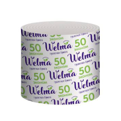 Туалетная бумага однослойная Welma Эконом 50 м 1 шт