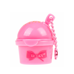 Бальзам для губ с блёстками розовый с цепочкой Lukky Dessert Smoothie 8 г