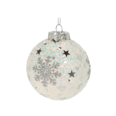 Ёлочное украшение Home Collection Снежная зима Шар d=8см 1 шт