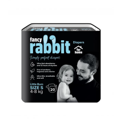 Подгузники на липучках Fancy Rabbit for home Little Bum 4-8 кг S 1 шт