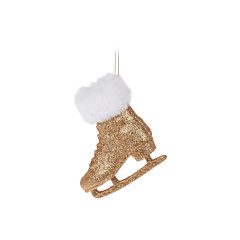 Подвесная декорация Koopman International Pink New Year Розовый Новый Год Коньки 1 шт