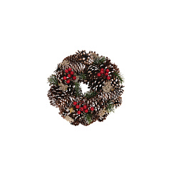 Декорация Koopman International Red New Year Красный Новый Год Венок Рождественский 1 шт