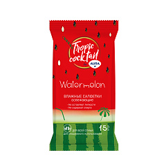 Влажные салфетки освежающие AURA Tropic Cocktail Освежающие 15 шт