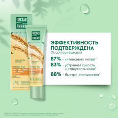 Ночной крем для лица для сухой кожи Чистая Линия Интенсивное Питание с Маслом Ростков Пшеницы 40 мл