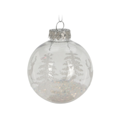 Ёлочное украшение Home Collection Снежная зима Шар d=8см 1 шт