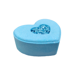 Гейзер для ванны с солью сердце Bada Boom Love Bomb Blue 230 г
