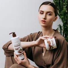 Маска для волос питательная с экстрактом кокоса Sadoer Coconut Oil Nourishing Hair Mask 500 г