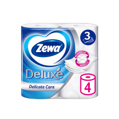 Туалетная бумага Zewa Deluxe Белая 3 слоя Без Аромата 4 шт
