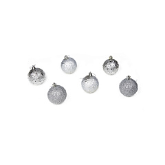 Набор шаров новогодних Home Collection Новый Год Звезды d=6 см Серебро 6 шт