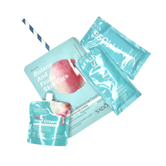 Стакан: Крем для рук + маска для лица + саше шампунь + бальзам Эстетическое Ателье Голубая Лагуна 4 пр
