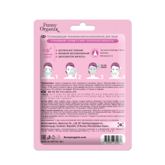 Охлаждающая тканевая маска-мороженое для лица Funny Organix Strawberry Sorbet & Mint Морозная Свежесть 1*22 г
