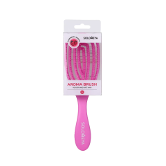 Расческа для сухих и влажных волос с ароматом малины Solomeya Wet Detangler Brush Oval Raspberry 1 шт