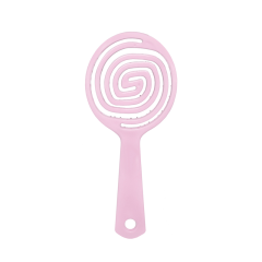 Мини расческа для распутывания волос в форме леденца Solomeya Lollipop Shaped Mini Detangling Hair Brush Pink 1 шт