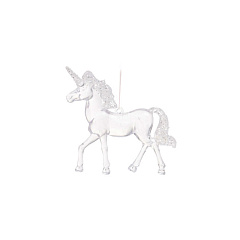 Подвесная декорация Koopman International Red New Year Красный Новый Год Единорог 1 шт