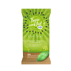 Влажные салфетки освежающие AURA Tropic Cocktail Освежающие 15 шт