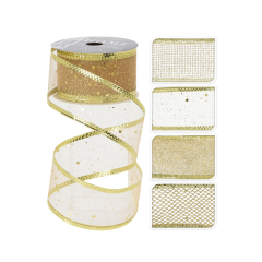 Лента декоративная в мотке Home Collection Золото 4х270см 1 шт
